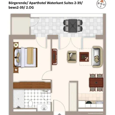 Apartment Aparthotel-waterkant-suites-suite-2-39 *